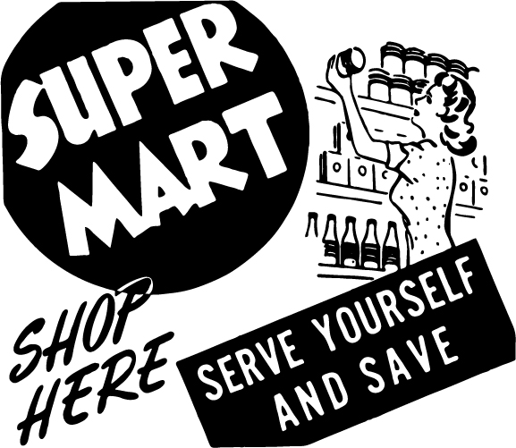 Black with white food shopping poster vector 11