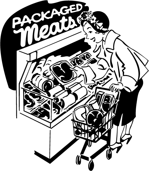 Black with white food shopping poster vector 14