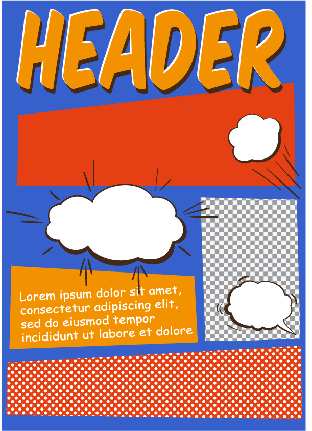 Cartoon style magazine with flyer cover vector 02 Cartoon style magazine with flyer cover vector 02