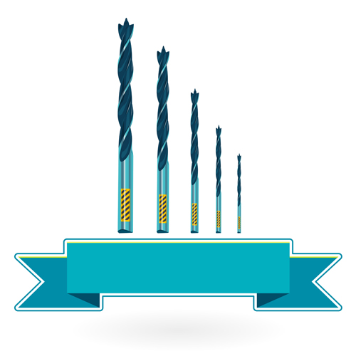 Construction tools with ribbon banners vectors 04 Construction tools with ribbon banners vectors 04