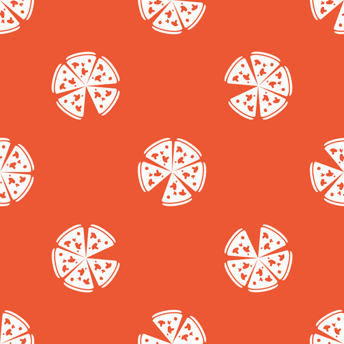 Creative pizza seamless pattern vector set 04 Creative pizza seamless pattern vector set 04