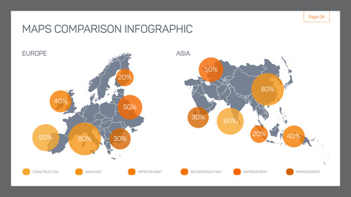 Map with infographic business templates vector 02 Map with infographic business templates vector 02