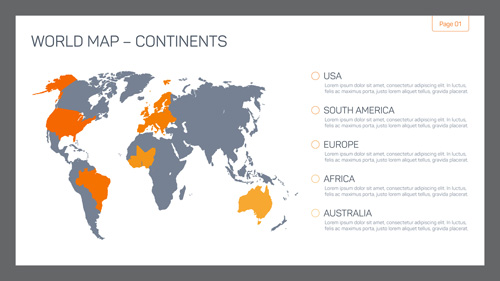 Map with infographic business templates vector 03 Map with infographic business templates vector 03
