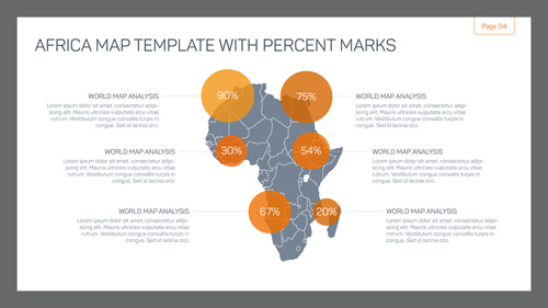 Map with infographic business templates vector 04