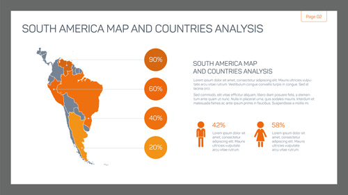 Map with infographic business templates vector 07 Map with infographic business templates vector 07