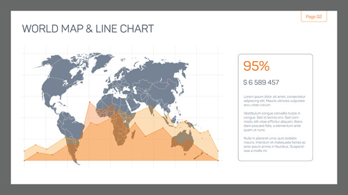 Map with infographic business templates vector 08 Map with infographic business templates vector 08
