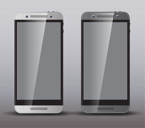 Realistic phone template vector 03 Realistic phone template vector 03