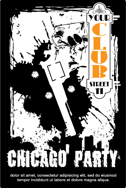 Sin city party club flyer temolate vector 04 Sin city party club flyer temolate vector 04