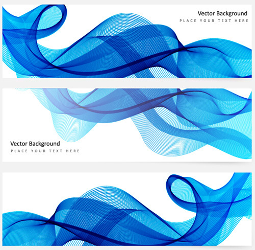 Smoke with wavy abstract banners set 12 Smoke with wavy abstract banners set 12