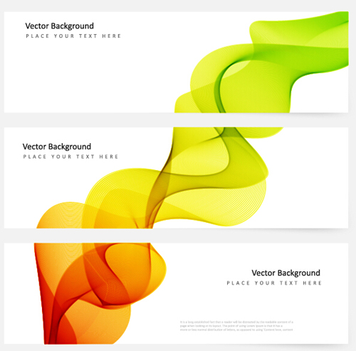 Smoke with wavy abstract banners set 16 Smoke with wavy abstract banners set 16