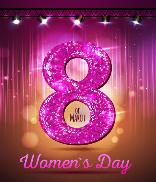 Womens day party background vector 01 Womens day party background vector 01