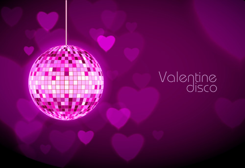 valentines day disco party vector valentines day disco party vector