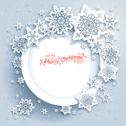 snowflake paper frmae christmas background 2016 