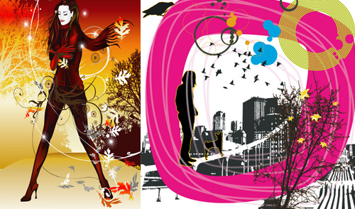 Female illustration style Vector Female illustration style Vector