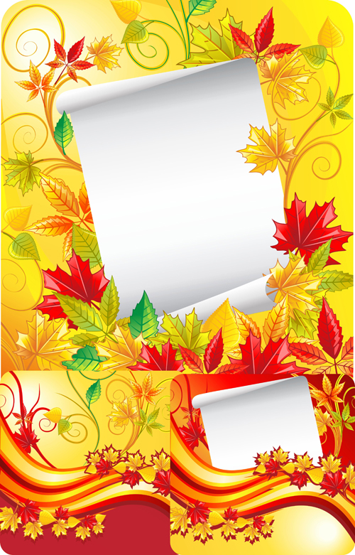 white paper paper background autumn leaves autumn 