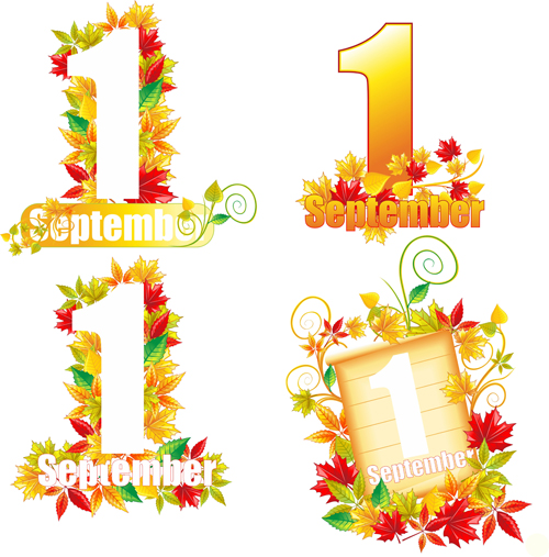 Beautiful september autumn design vector