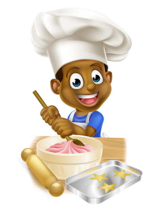 Chef boy kid vector material Chef boy kid vector material
