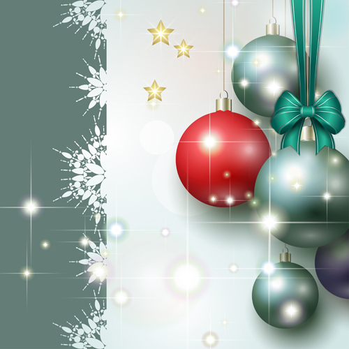Christmas balls with baubles cards vector 02 Christmas balls with baubles cards vector 02
