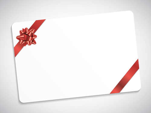 Christmas gift cards with ribbon vector set 04 Christmas gift cards with ribbon vector set 04