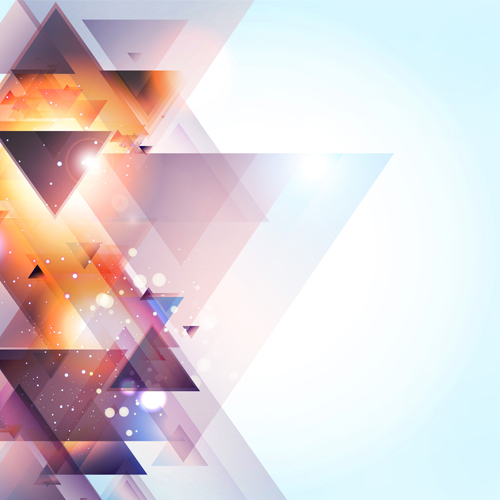 triangle shiny cubes background vector background 