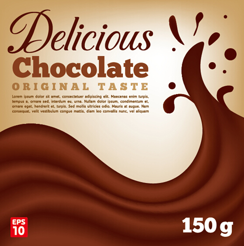 Delicious chocolate poster vector material Delicious chocolate poster vector material
