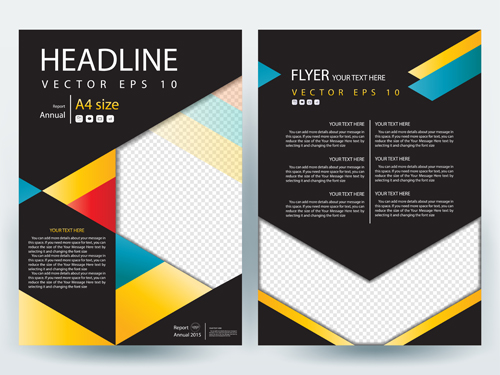 Flyer or brochure cover modern design vector 01 Flyer or brochure cover modern design vector 01