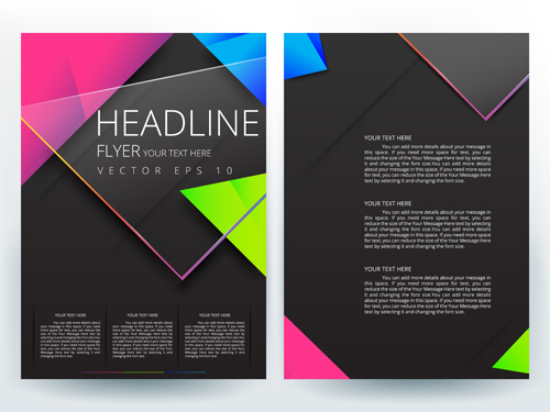 Flyer or brochure cover modern design vector 03 Flyer or brochure cover modern design vector 03