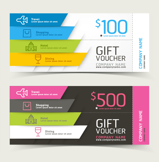 Gift voucher modern design template 04 Gift voucher modern design template 04