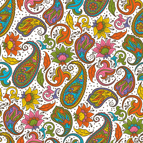 seamless pattern paisley indian 