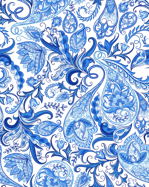 Indian paisley seamless pattern vector material 03 Indian paisley seamless pattern vector material 03
