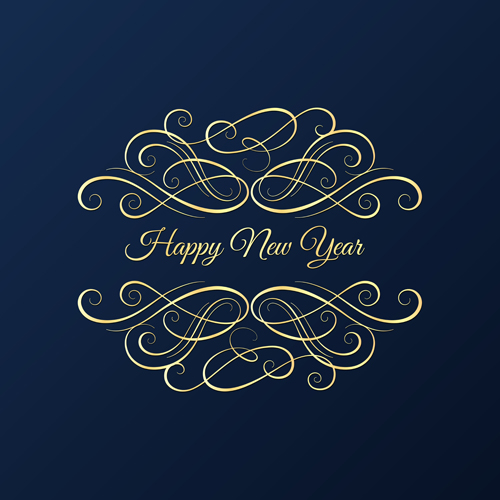 year new card blue background 