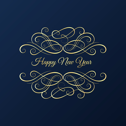New year card with blue background New year card with blue background