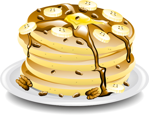 Platter pancake banana 