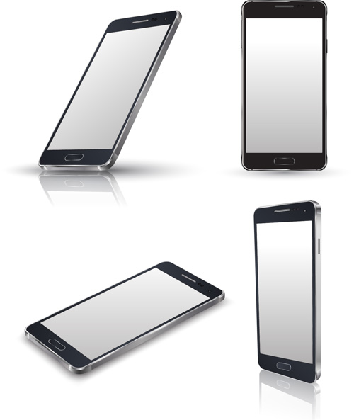 Realistic phone template vector 02 Realistic phone template vector 02
