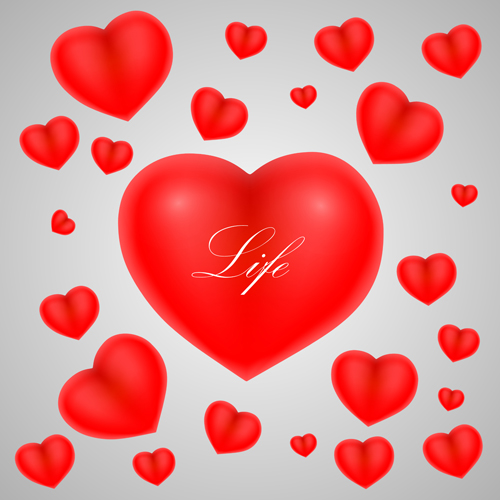 Red heart shiny vector Red heart shiny vector
