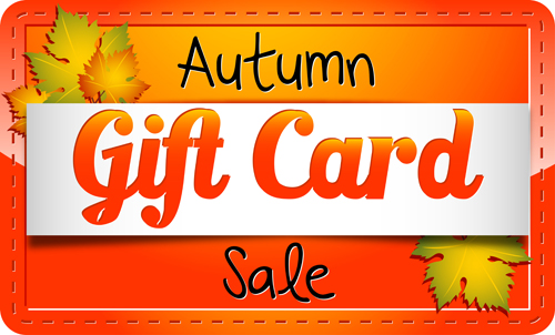 shiny gift card gift card vector autumn 