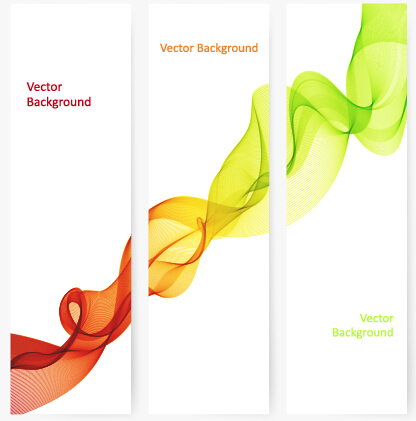 Smoke with wavy abstract banners set 10 Smoke with wavy abstract banners set 10