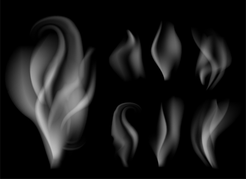 Smokes vector illustration set 02 Smokes vector illustration set 02