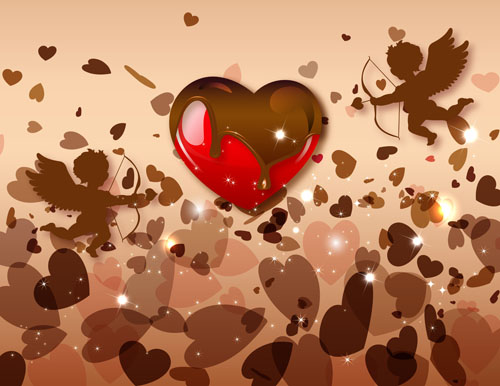 Valentine day chocolates cards vector design 04 Valentine day chocolates cards vector design 04