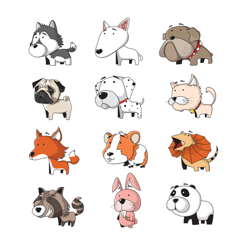 lovely cartoon animal vectors 02 lovely cartoon animal vectors 02