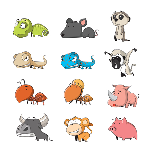 lovely cartoon animal vectors 03 lovely cartoon animal vectors 03