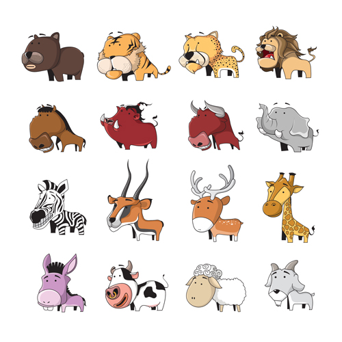 lovely cartoon animal vectors 05 lovely cartoon animal vectors 05