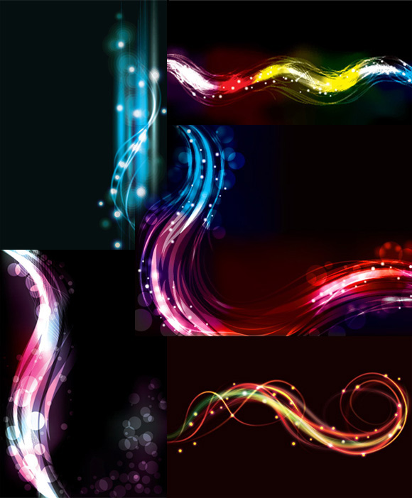 Elements of neon lights backgrounds vector Elements of neon lights backgrounds vector