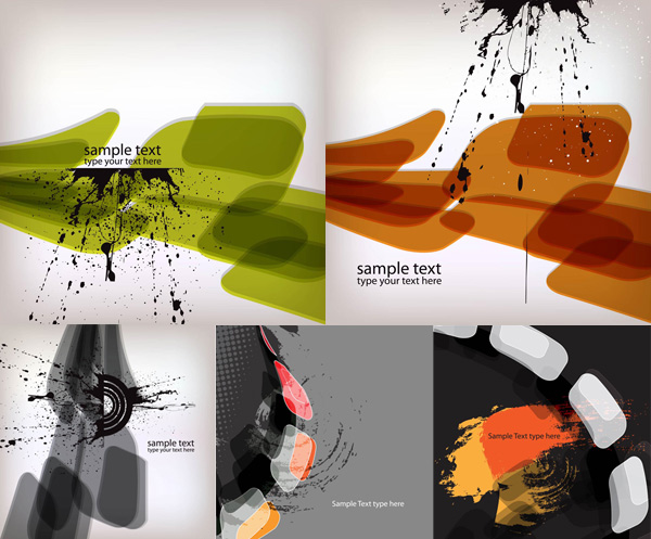 Elements of ink splash background Elements of ink splash background