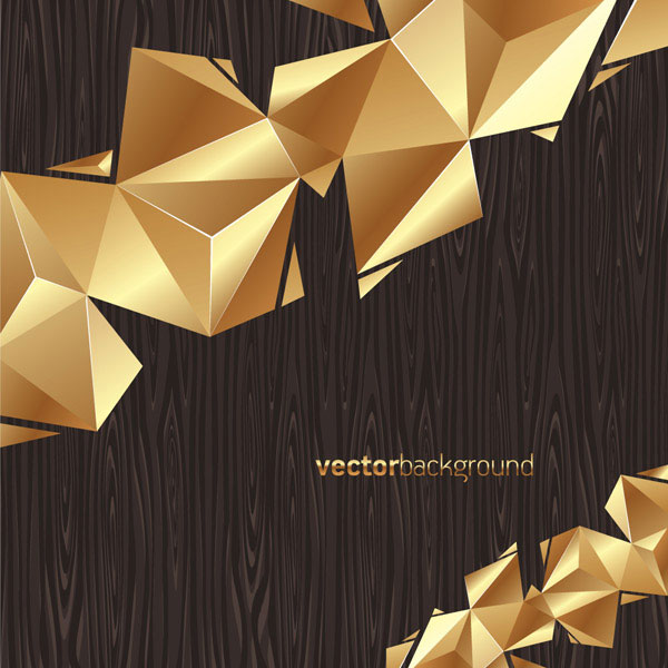 wood shape ribbon golden cross section color background 
