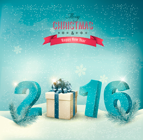 year winter new design background 2016 