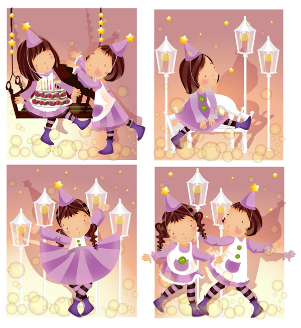 Elements of girl star style Vector Elements of girl star style Vector