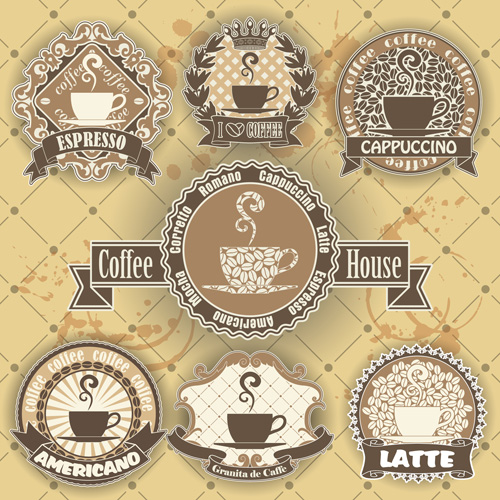 labels house Coffee house coffee 