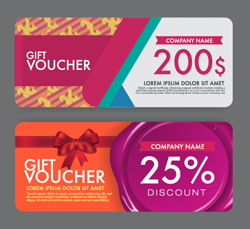 Gift voucher modern design template 01 Gift voucher modern design template 01