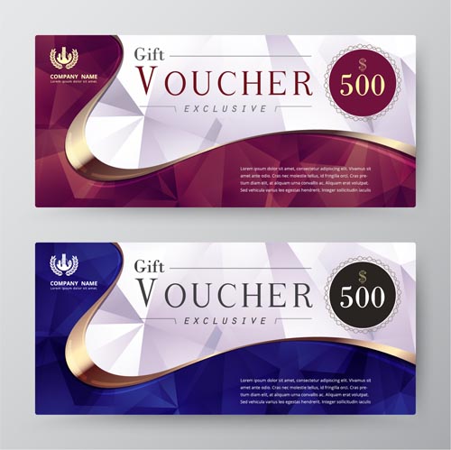 Gift voucher modern design template 02 Gift voucher modern design template 02